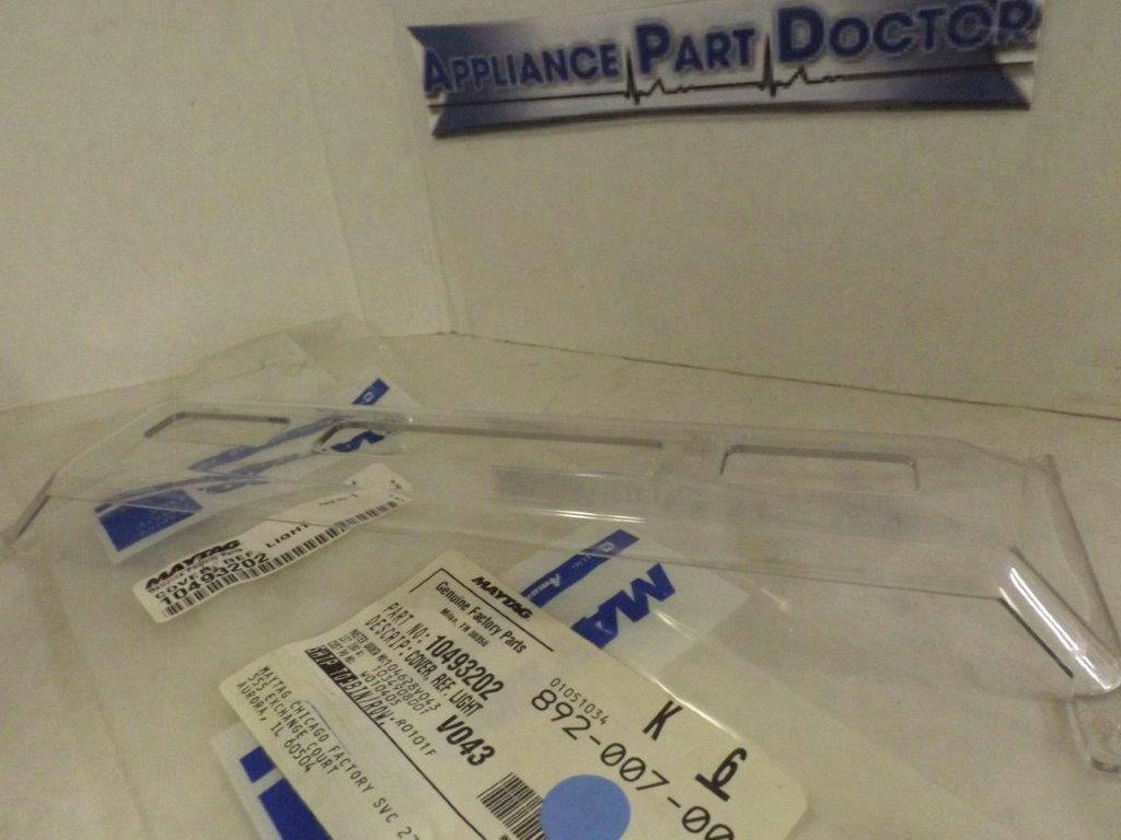 MAYTAG WHIRLPOOL REFRIGERATOR 10493202 LIGHT COVER NEW MAYTAG WHIRLPOOL REFRIGERATOR 10493202 LIGHT COVER NEW