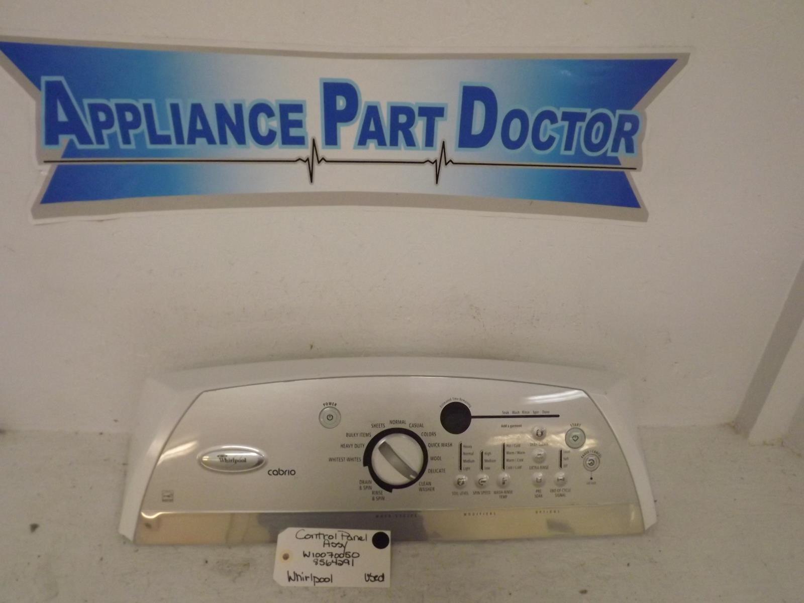 Whirlpool Washer W10070050  8564291  Control Panel Assy Used Whirlpool Washer W10070050  8564291  Control Panel Assy Used