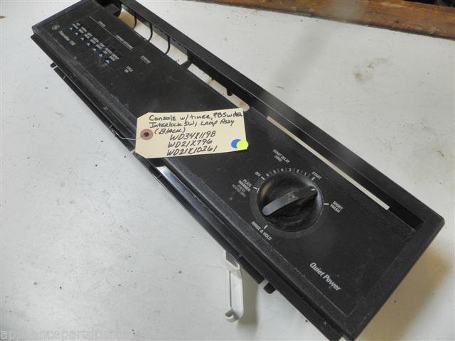 GE DISHWASHER WD34X1198 WD21X796 WD21X725 WD6X247 ESCUTCH. CONSOLE *SOME BLEMISH