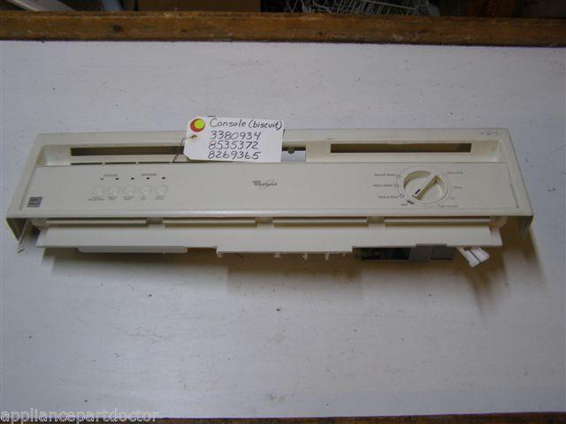 WHIRLPOOL DISHWASHER 3380934 8535372 826965 3384860 BISCUIT CONSOLE W/ TIMER