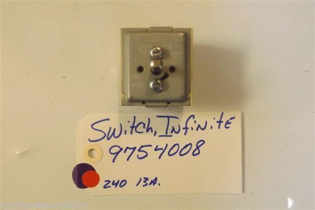 KITCHEN AID STOVE 9754008 Switch Infinite  240v  13a  USED PART