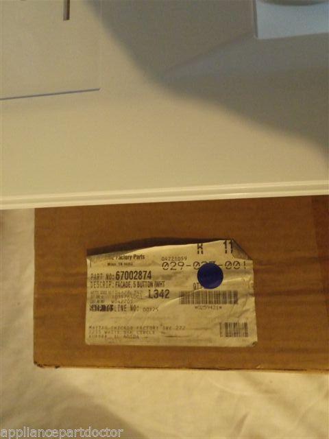 MAYTAG/AMANA REFRIGERATOR 67002874 Facade, 5 Button (wht) NEW IN BOX
