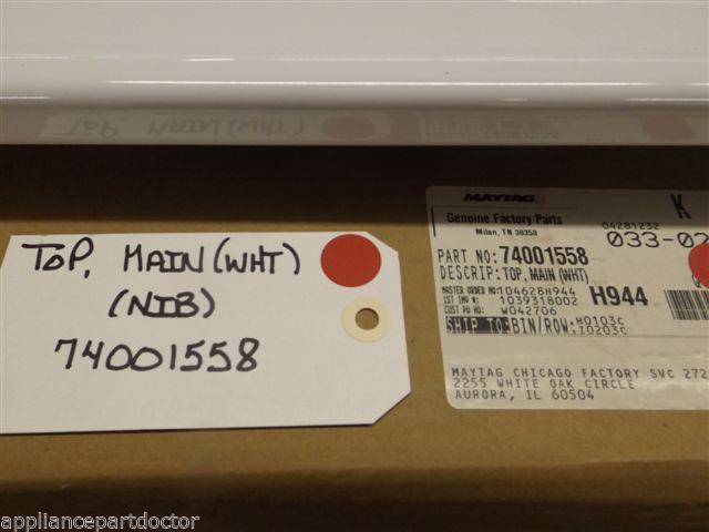 Maytag Stove 74001558 Top, Main (wht)  NEW IN BOX