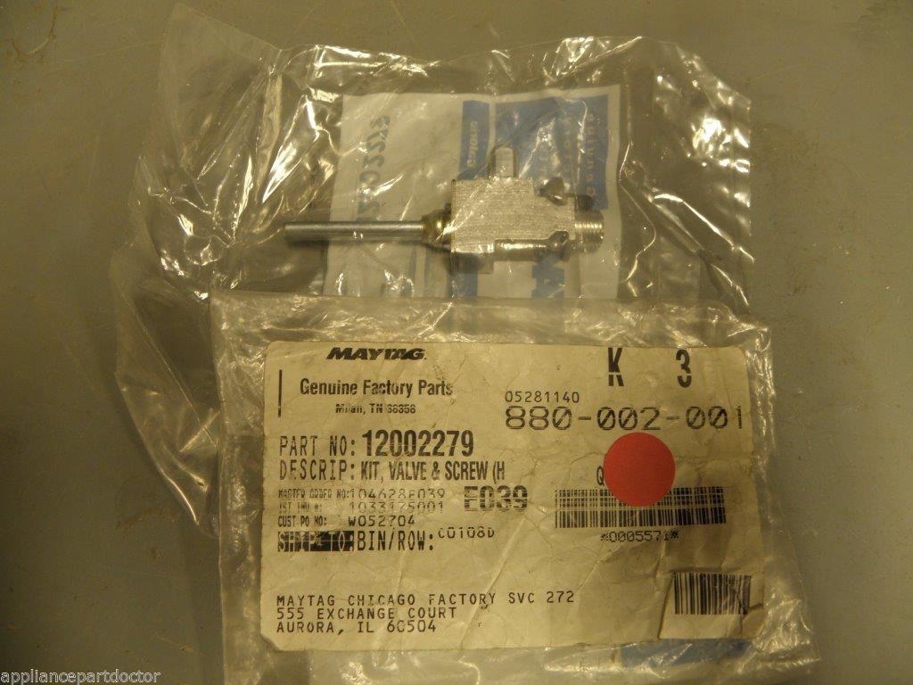 Whirlpool Maytag Stove 12002279 Burner Valve Kit   NEW IN BOX