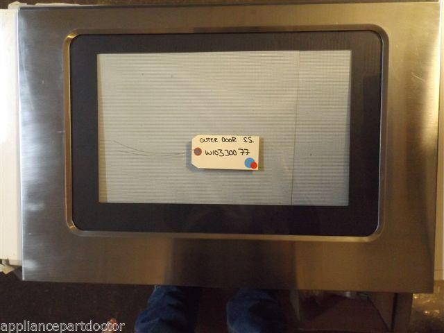KENMORE Stove W10330077 Door, Outer (stainless ) scratched from use  USED PART