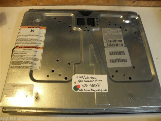 IKEA WHIRLPOOL HOB 480 /B GAS COOKTOP USED PART ASSEMBLY **SEE NOTE