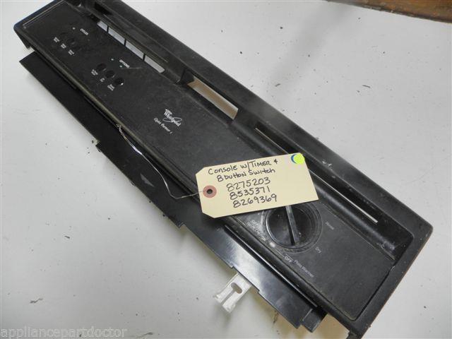WHIRLPOOL DISHWASHER 8275203 8535371 8274717 8269369 BLACK CONSOLE *SOME SCUFFS
