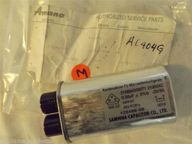 MAYTAG/AMANA/CALORIC MICROWAVE 12548808 Capacitor-.88 NEW IN BOX