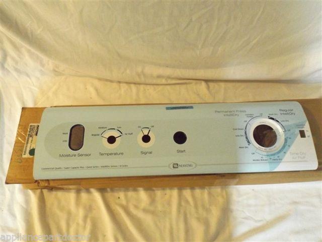 MAYTAG DRYER 37001038 Graphic Control Panel,facia Wh   NEW IN BOX