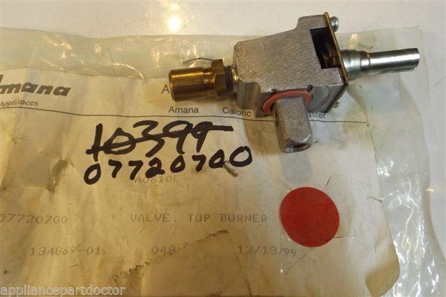 Amana stove 07720700 valve top burner NEW IN BOX