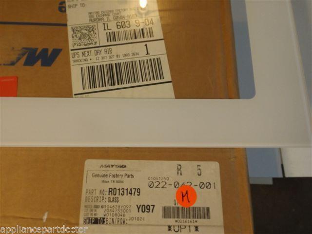 Maytag Amana Microwave  R0131479  Glass, Door (wht)   NEW IN BOX