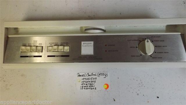 frigidaire DISHWASHER 154051509 154204302 154169101 154167901 control panel
