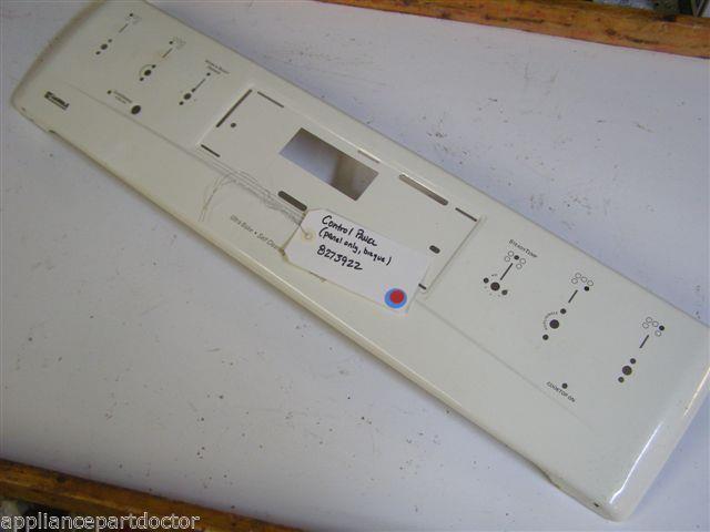 KENMORE STOVE 8273922 CONTROL PANEL (panel only) (bisque) (some scratches)
