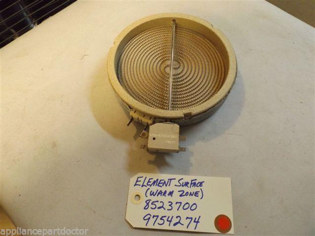 KITCHEN AID STOVE 8523700  9754274  Element, Surface (warm Zone)  USED