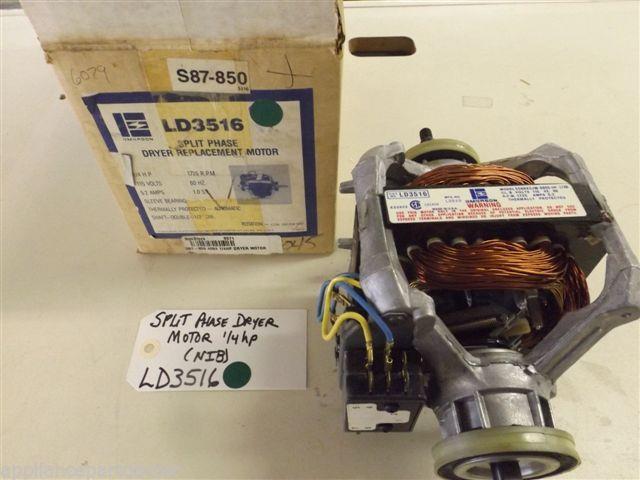 Emerson Dryer  LD3516  Split Phase Dryer Motor 1/4hp   NEW IN BOX