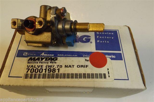 WHIRLPOOL DYNASTY STOVE 70001981 Valve-w/.70 Ng Orif-sim 3/8`` NEW IN BOX