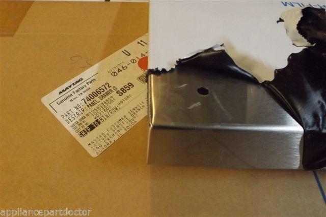 MAYTAG JENN AIR STOVE  74006572 Drawer Front STAINLESS   NEW IN BOX