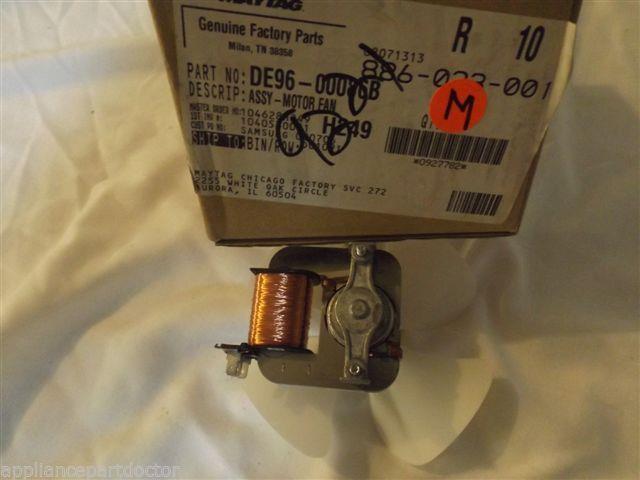 MAYTAG/SAMSUNG/AMANA MICROWAVE DE96-00086B Assy-motor Fan   NEW IN BOX