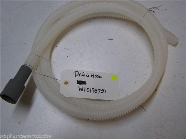 DISHWASHER W10195751 DRAIN HOSE USED PART ASSEMBLY