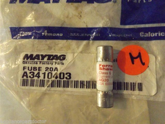 AMANA COMMERCIAL MICROWAVE A3410403 M4D106 Fuse 20a    NEW IN BAG