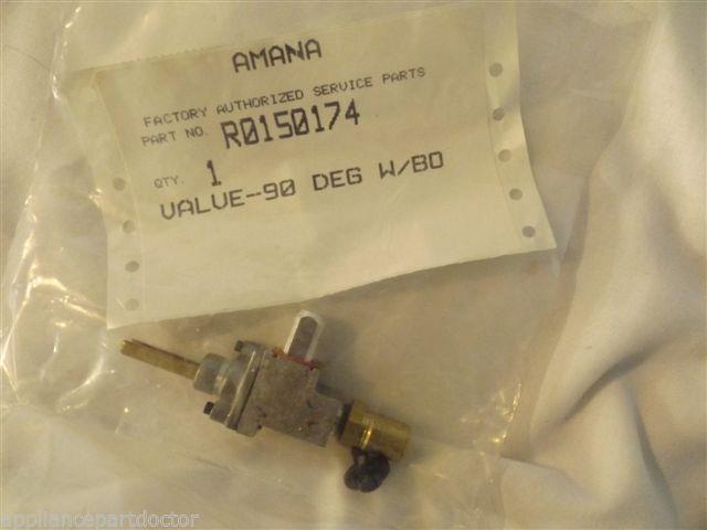 AMANA STOVE R0150174 VALVE-90 DEG W/BOLT, SURFACE BURNER NEW IN BOX
