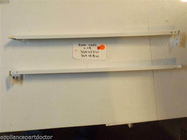AMANA STOVE 309457W 309458W End Cap, Lt &  Rt (wht)   USED PART