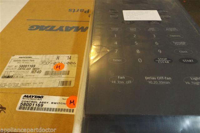 MAYTAG WHIRLPOOL MICROWAVE 58001169 Control Assy. Switch/mem (blk)  NEW IN BOX