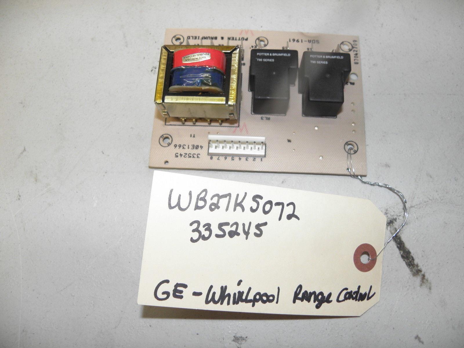 GE-WHIRLPOOL RANGE WB27K5072 335245 RELAY BOARD CONTROL USED PART ASSEMBLY