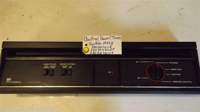 WESTINGHOUSE DISHWASHER 5303270118 5303943025 5303270119 control Panel, Timer,