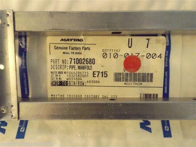 JENN AIR STOVE 71002680 Pipe, Manifold   NEW IN BOX