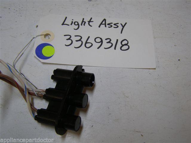 WHIRLPOOL DISHWASHER 3369318 Light USED PART ASSEMBLY