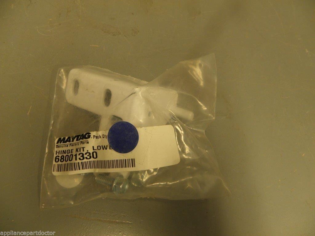 Whirlpool Maytag Amana Freezer 68001330 Lower Hinge Kit (white)  NEW IN BOX