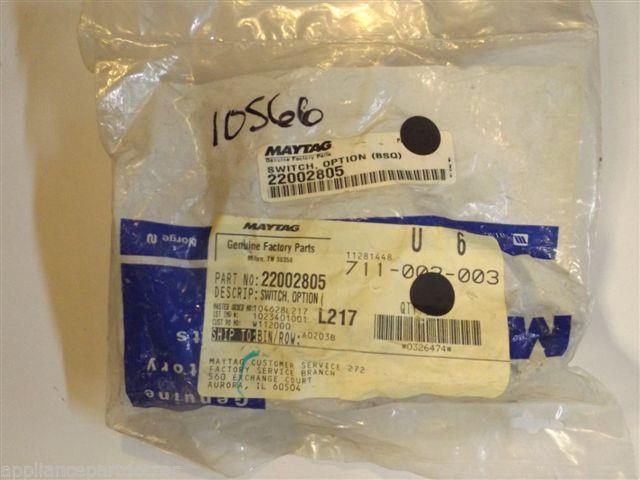 Maytag Washer  22002805  Switch, Option (bsq) NEW IN BOX