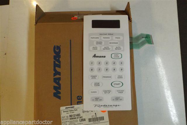 MAYTAG MICROWAVE R0131483 MEMBRANE KEY WHT NEW IN BOX