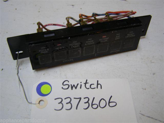 WHIRLPOOL DISHWASHER 3373606 Switch  USED PART ASSEMBLY