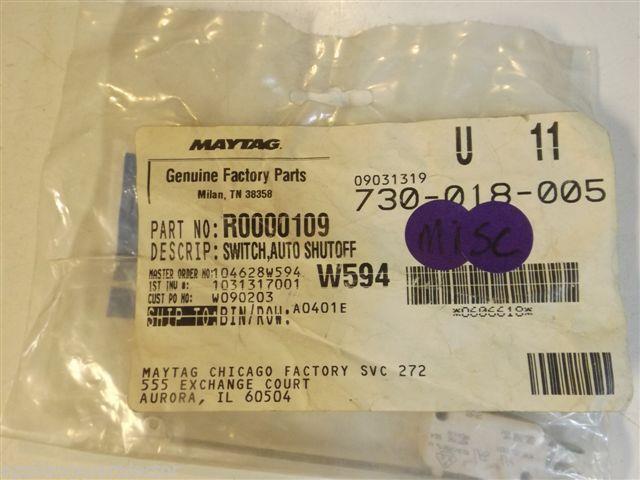 Maytag Amana Dehumidifier  R0000109  Switch,auto Shutoff  NEW IN BOX