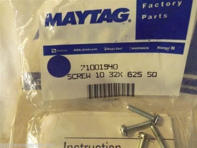 KITCHEN AID REFRIGERATOR 71001940 W10296804 Screw Kit (pack of 4)   NEW IN BAG