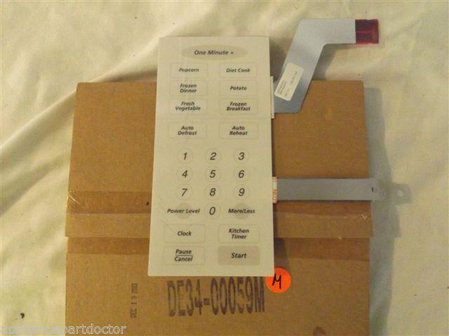 MAYTAG SAMSUNG MICROWAVE DE34-00059M Touch Pad Membrane NEW IN BOX