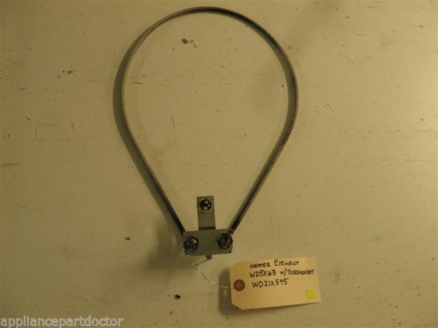 HOTPOINT DISHWASHER WD5X63 WD21X595 HEATER W/ THERMOSTAT USED PART ASSEMBLY F/S