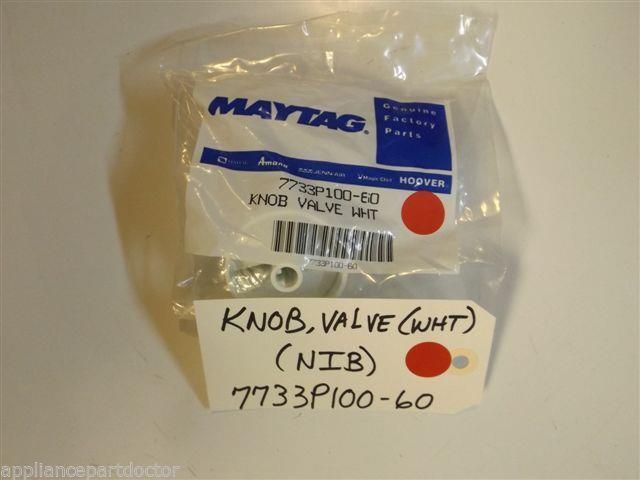 Maytag Stove  7733P100-60  Knob, Valve (wht) NEW IN BOX