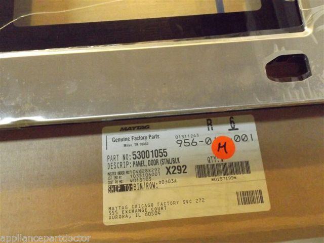 MAYTAG JENN AIR MICROWAVE 53001055 Panel, Door (stnl/blk) NEW IN BOX