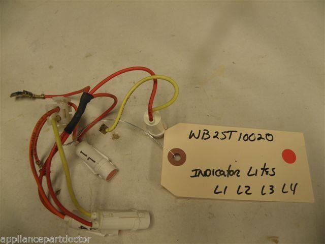 STOVE WB25T10020 INDICATOR LIGHT L1 L2 L3 L4 USED PART ASSEMBLY