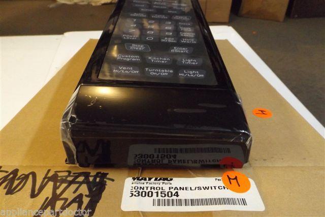 WHIRLPOOL AMANA MICROWAVE 53001504 Control Panel/switch Asy (blk) NEW IN BOX