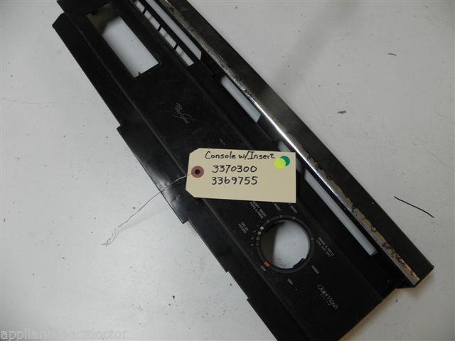 WHIRLPOOL DISHWASHER 3370300 3369755 CONSOLE W/ INSERT *SCRATCHED, DISCOLORED