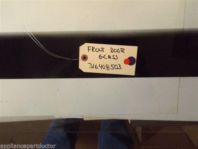 FRIGIDAIRE Stove  316408503 Glass,door Front ,black  USED PART