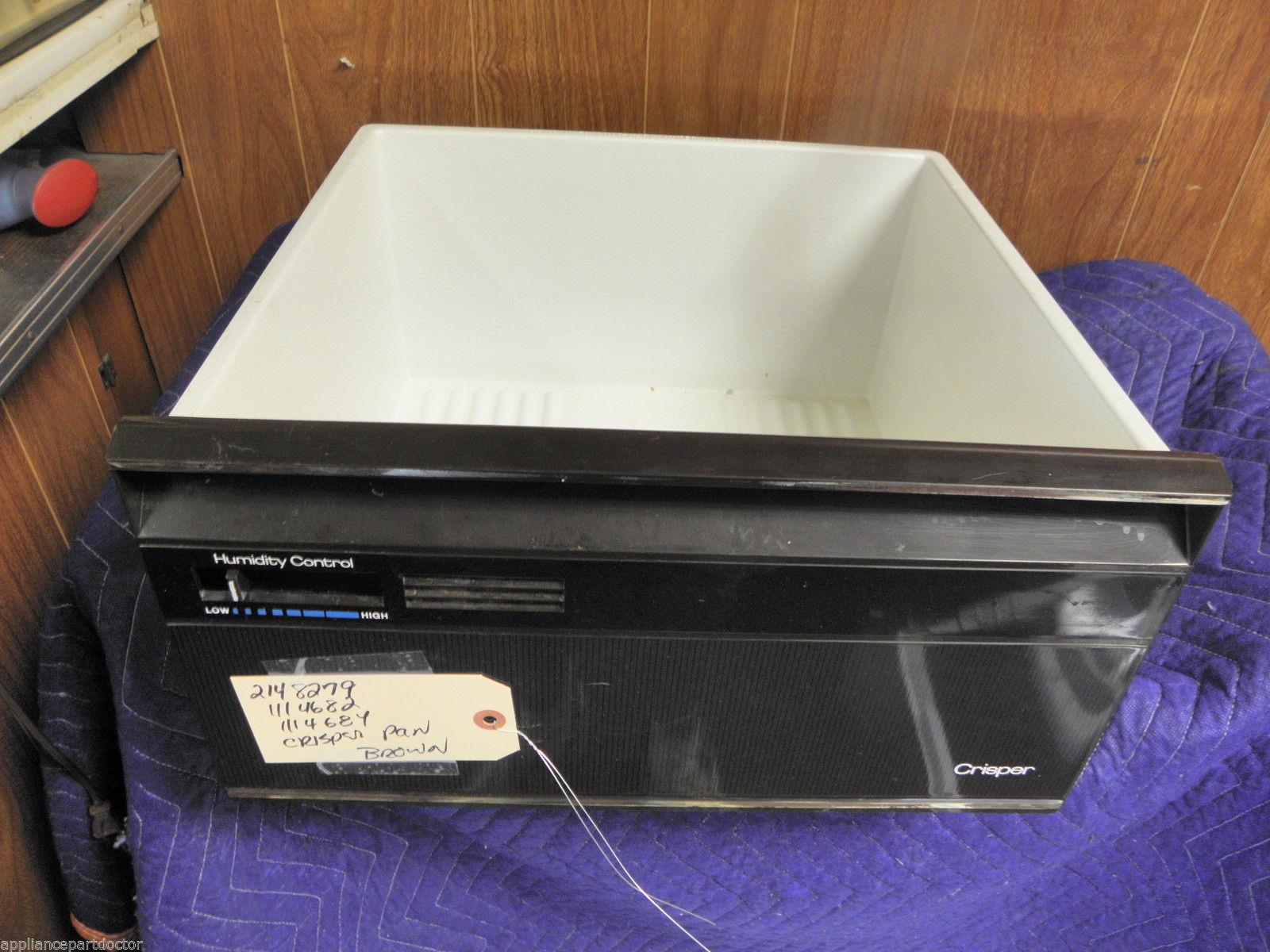 WHIRLPOOL REFRIGERATOR 2148279 1114682 1114684 CRISPER PAN FRONT USED F/S