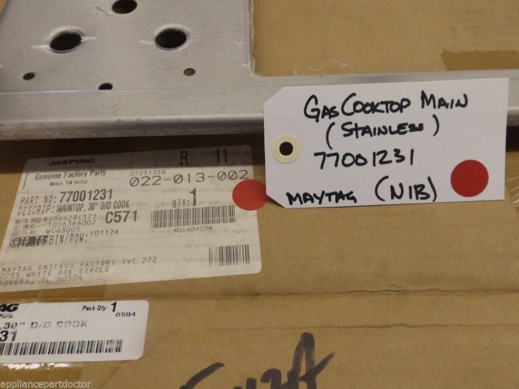 Maytag Stove 77001231 Gas Cooktop Main (stainless) NEW IN BOX