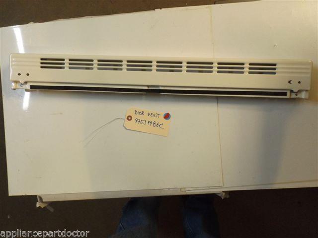 WHIRLPOOL STOVE 9753498GC Vent, Door (biscuit)   USED