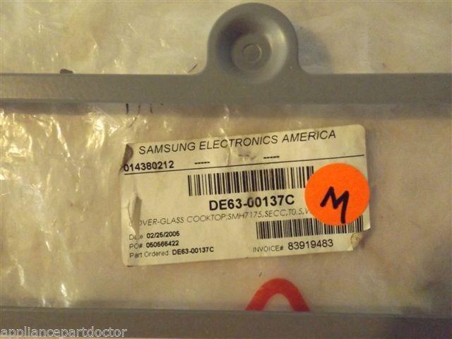 KENMORE JENN AIR MICROWAVE DE63-00137C Holder, Glass (white)  NEW IN BAG
