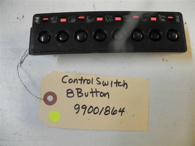 DISHWASHER 99001864 CONTROL SWITCH 8 BUTTON USED PART ASSEMBLY